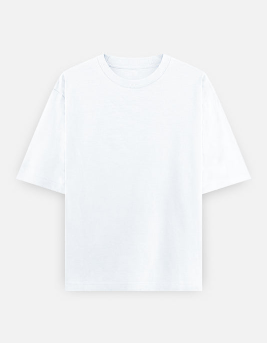 White Plain Oversize T-Shirt | Premium Unisex Solid Streetwear Tee