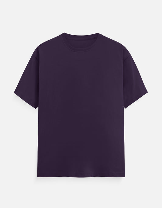 Solid Purple Plain T-Shirt | Minimalist Unisex Casual Wear