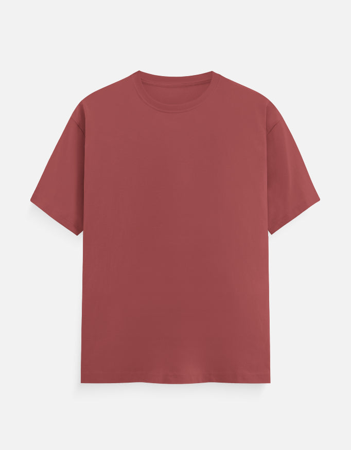 Solid Coral Plain T-Shirt | Minimalist Unisex Casual Wear