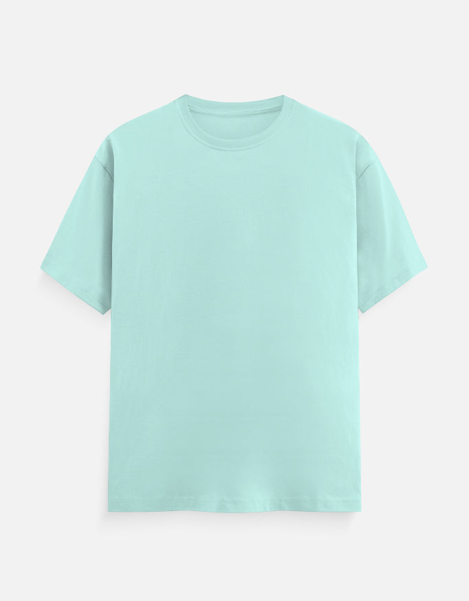 Solid Mint Plain T-Shirt | Minimalist Unisex Casual Wear
