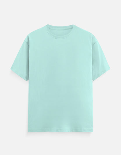Solid Mint Plain T-Shirt | Minimalist Unisex Casual Wear