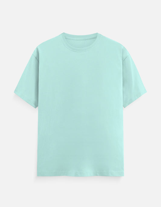 Solid Mint Plain T-Shirt | Minimalist Unisex Casual Wear