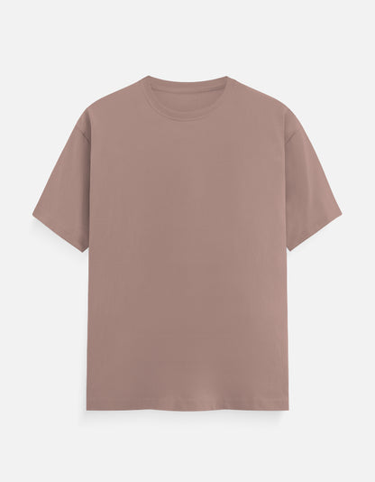 Solid Mushroom Plain T-Shirt | Minimalist Unisex Casual Wear
