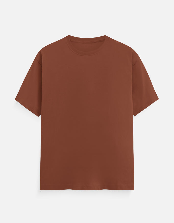 Solid Copper Plain T-Shirt | Minimalist Unisex Casual Wear