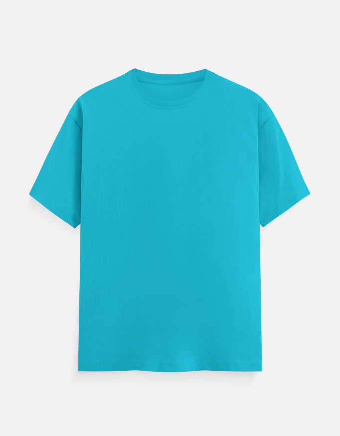 Solid SkyBlue Plain T-Shirt | Minimalist Unisex Casual Wear