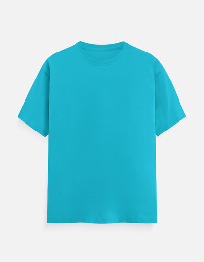 Solid SkyBlue Plain T-Shirt | Minimalist Unisex Casual Wear