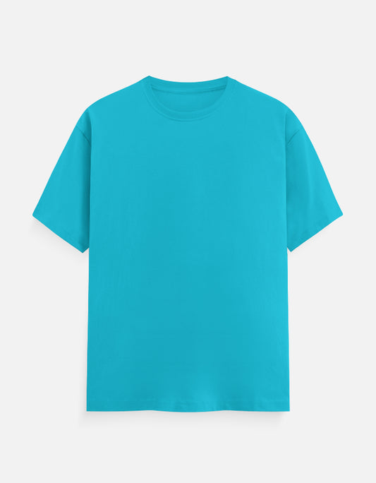 Solid SkyBlue Plain T-Shirt | Minimalist Unisex Casual Wear