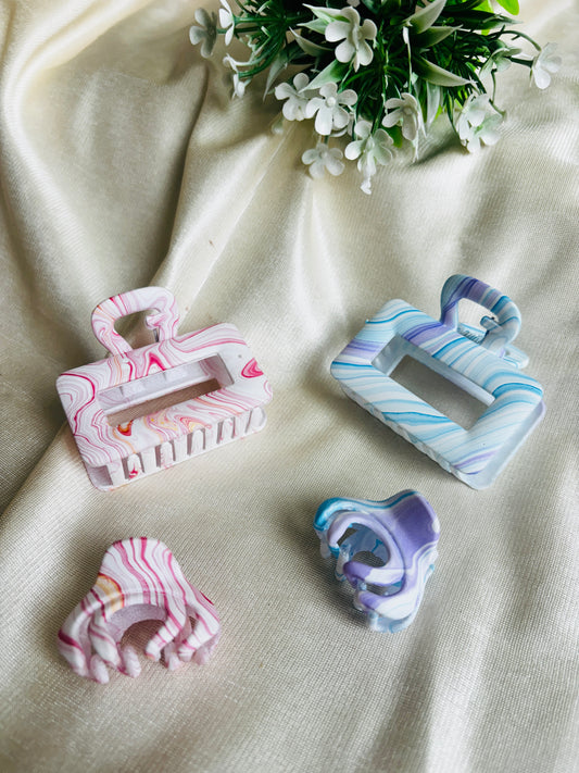 Set of 4 Claw Clips | Soft Hair Tie Pack for Everyday Styling