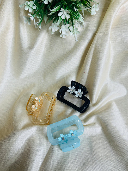 Set of 3 Medium Size Claw Clips | Soft Hair Tie Pack for Everyday Styling