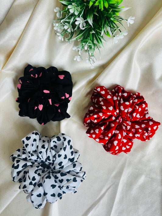 Set of 3 Large Size Scrunchies | Soft Hair Tie Pack for Everyday Styling