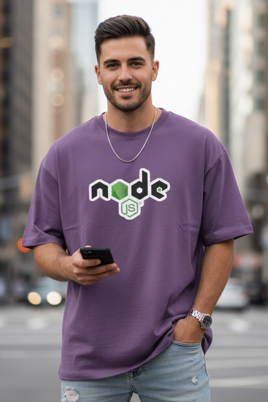 Node.js Developer Oversized T-Shirt | Backend Coder Unisex Streetwear