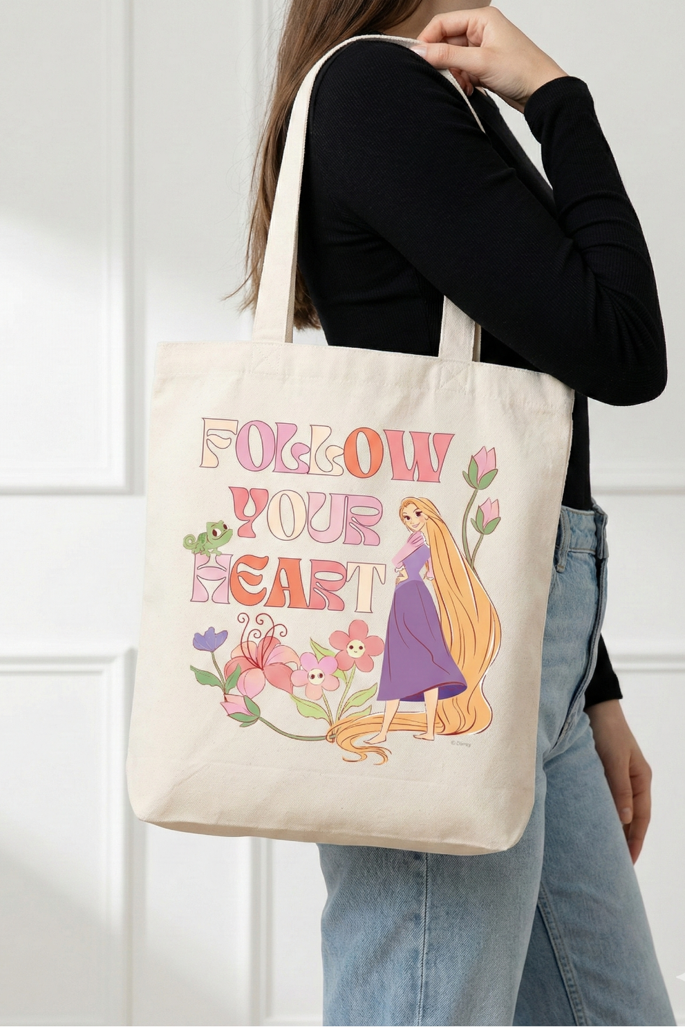 Follow Your Heart Small Tote Bag(Non-Zipper) | Inspirational Quote Everyday Carry