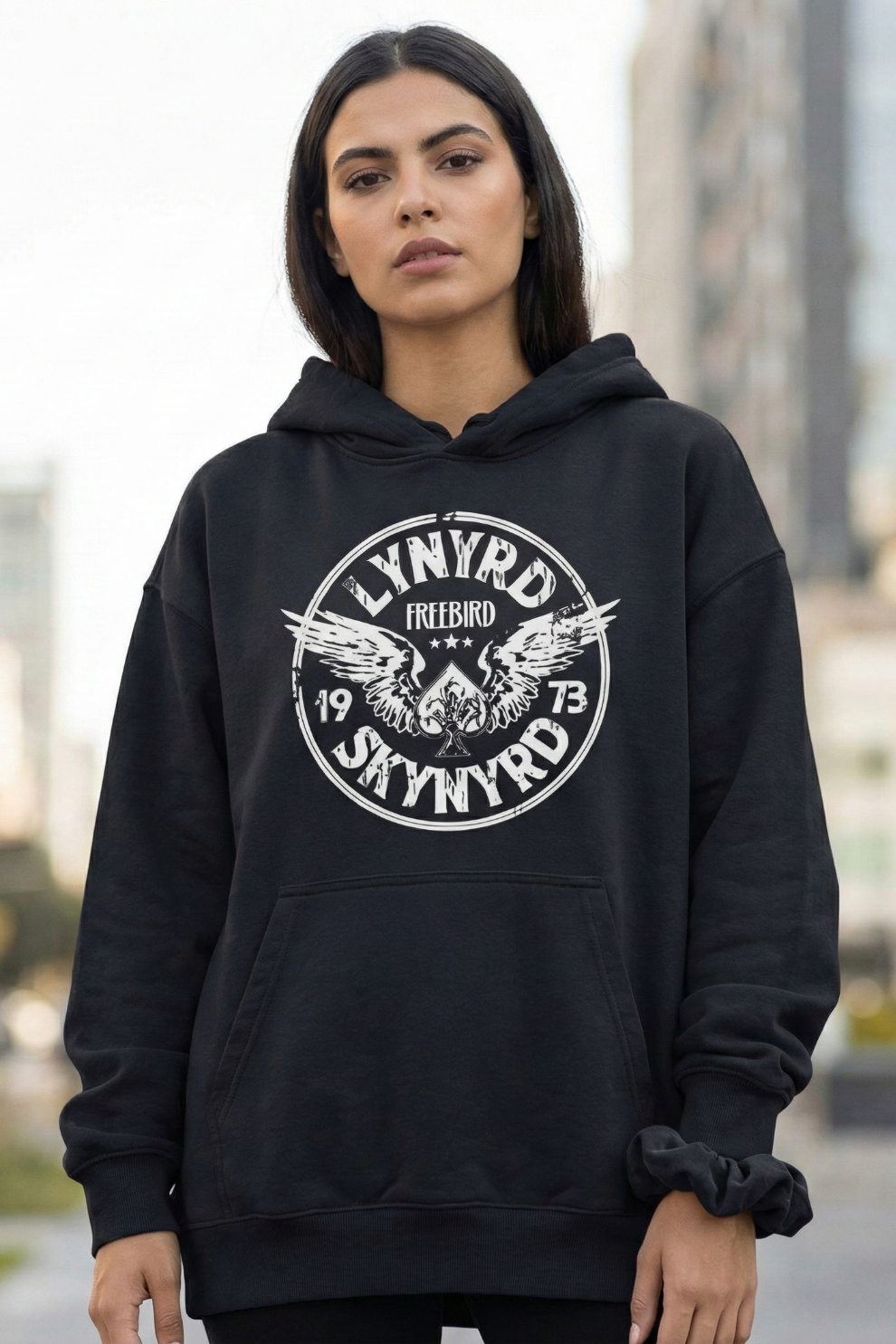 LYNYRD Oversize Hoodie | Retro Rock Band Women Streetwear