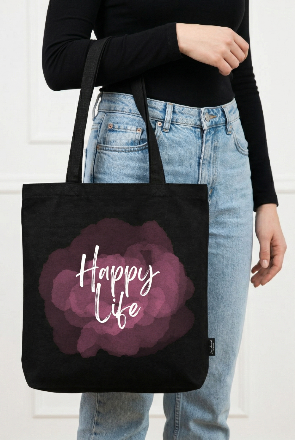 Happy Life Tote Bag | Positive Vibes Everyday Carry Bag