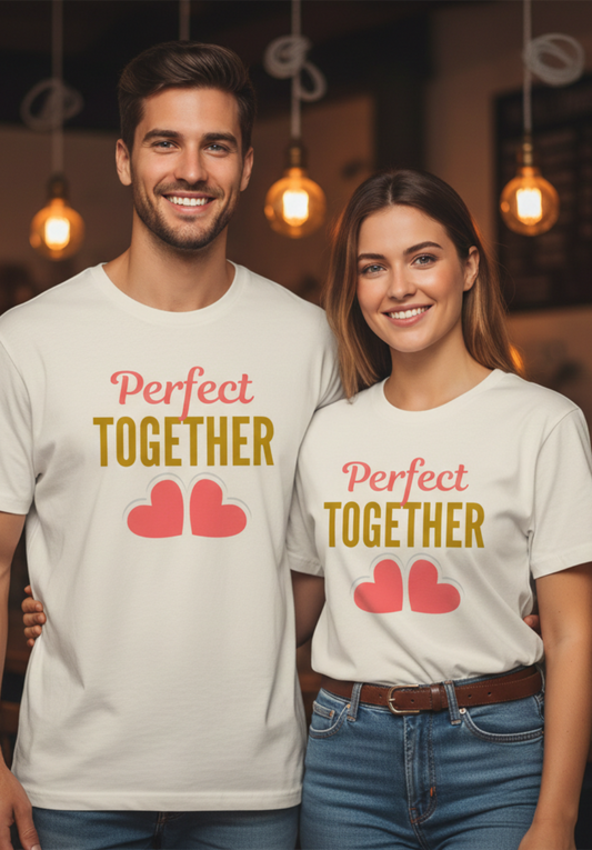 Perfect Together Oversize T-Shirt | Romantic Love Quote Unisex Streetwear