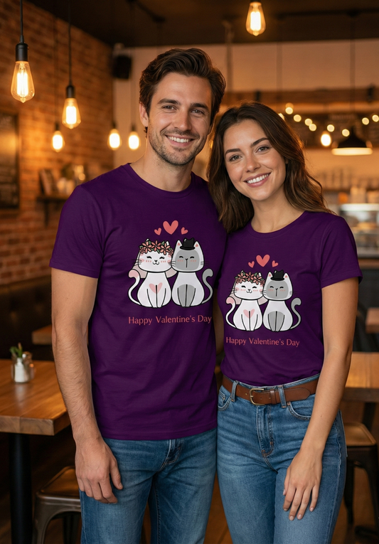Happy Valentine Day T-Shirt | Romantic Love Quote Unisex Streetwear