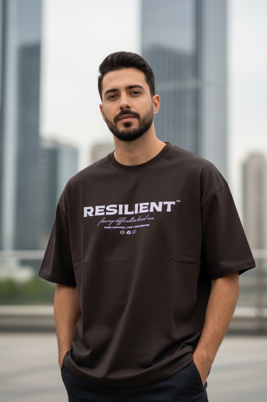 Resilient Oversized T-Shirt | Motivational Quote Unisex Streetwear
