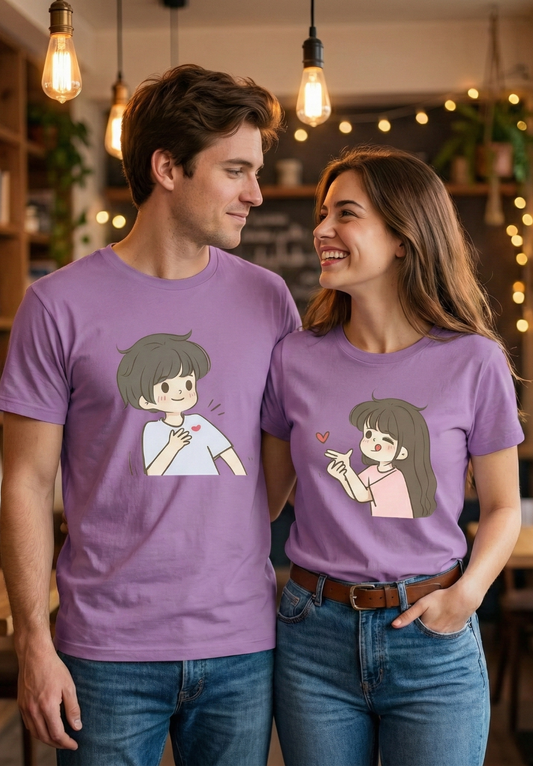 Couple Love T-Shirt | Romantic Matching Couple Wear Streetwear
