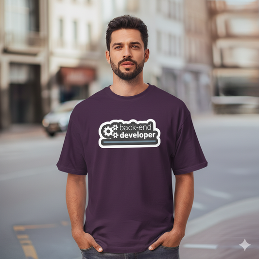 Backend Developer Oversized T-Shirt | Coder & Tech Unisex Streetwear