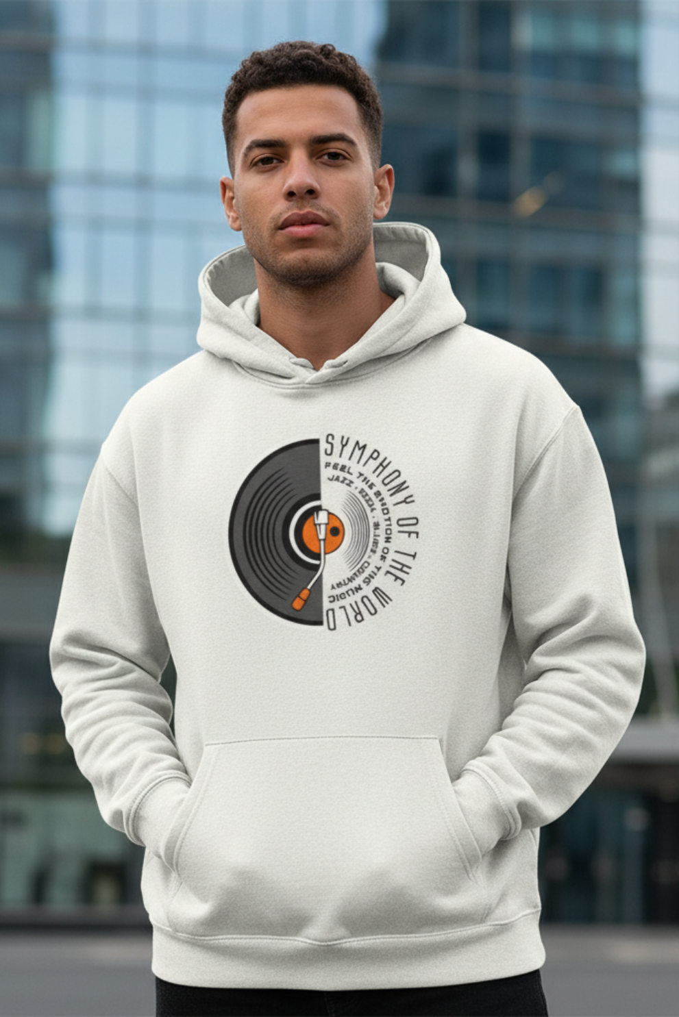 Symphony of the World Oversized Hoodie | Music & Travel Unisex Streetwear