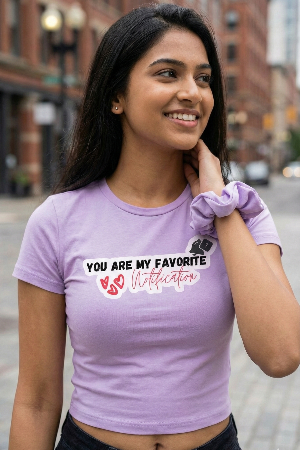 You Are My Favorite Notification Crop Top | Cute Romantic Women’s Streetwear
