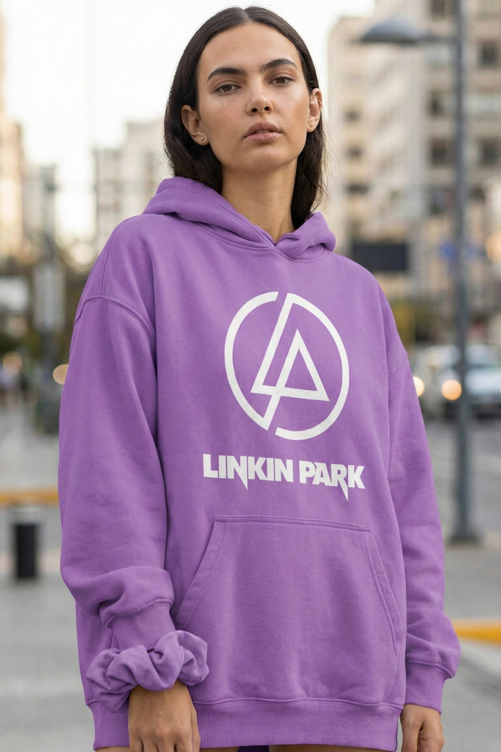 Linkin Park Oversize Hoodie | Rock Band Graphic Women Streetwear
