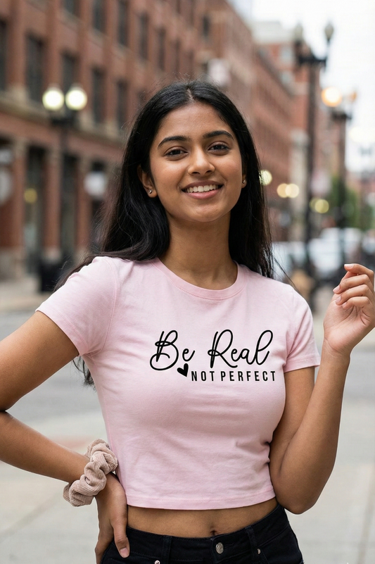 Be Real Crop Top | Minimal Motivational Women’s Streetwear