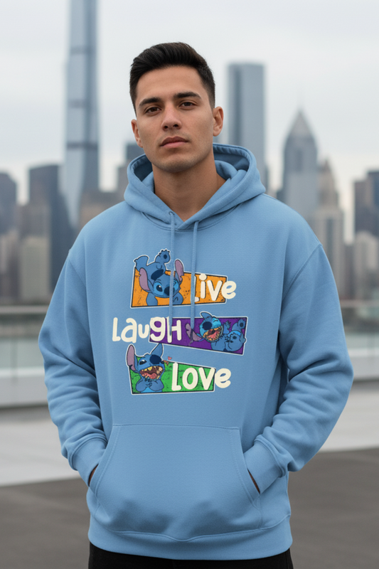 Live Love Laugh Oversized Hoodie | Positive Quote Unisex Streetwear