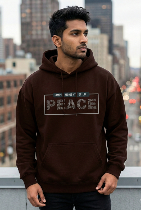 PEACE Hoodie | Minimal Positive Message Unisex Streetwear