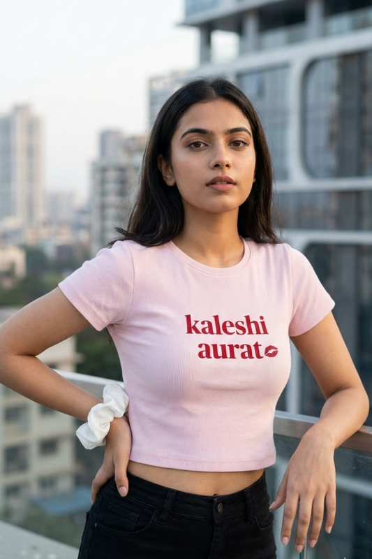 Kaleshi Aurat Crop Top | Funny Hindi Statement Women’s Streetwear