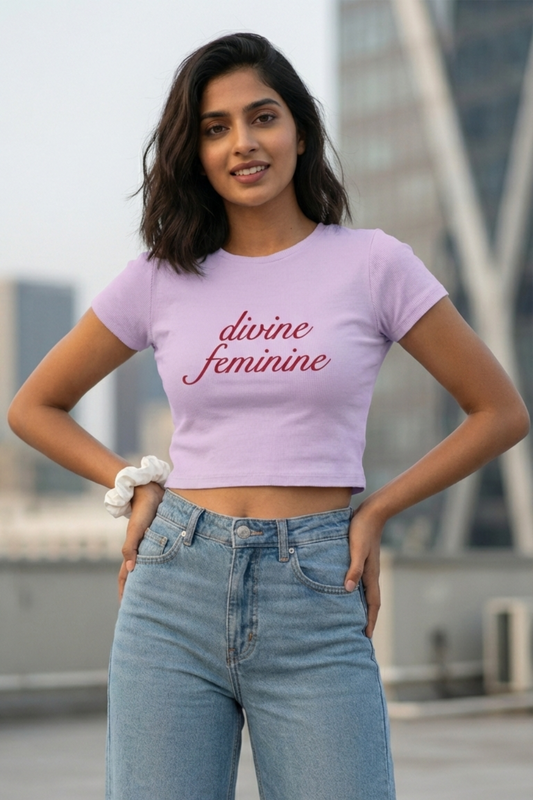 Divine Feminine Crop Top | Empowering Women’s Aesthetic Streetwear