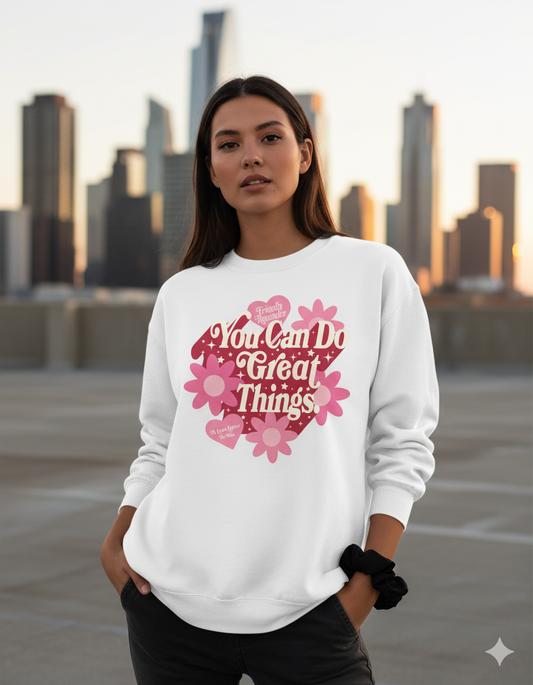 You Can Do Great Things Sweatshirt | Motivational Quote Unisex Streetwear