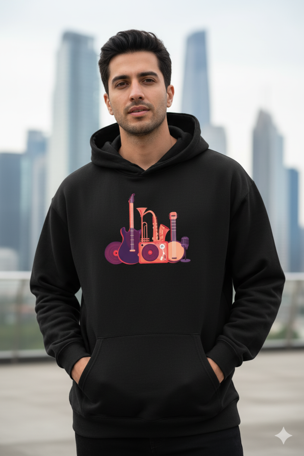 Music Instruments Hoodie | Music Lover Graphic Unisex Streetwear