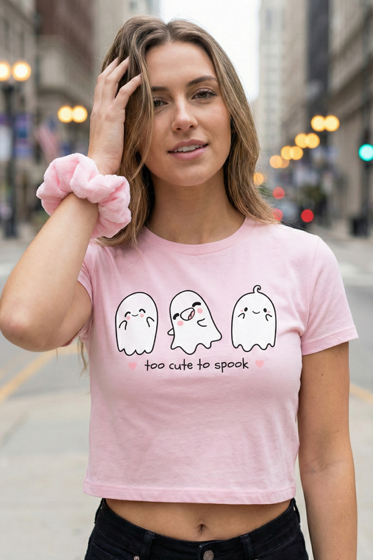 Too Cute to Spook Crop Top | Halloween Cute Women’s Streetwear