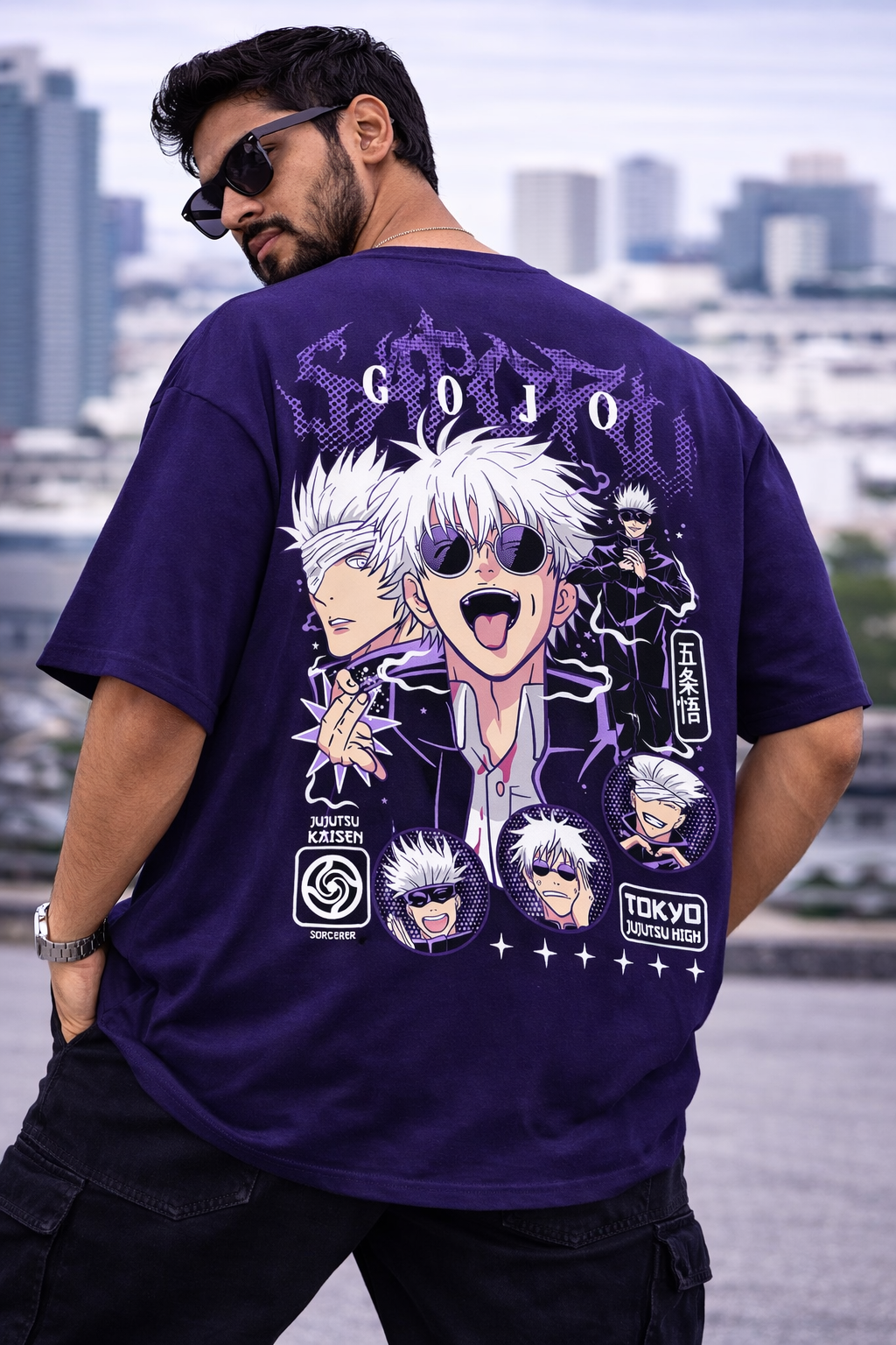 GOJO Oversize T-Shirt | Anime Inspired Unisex Streetwear