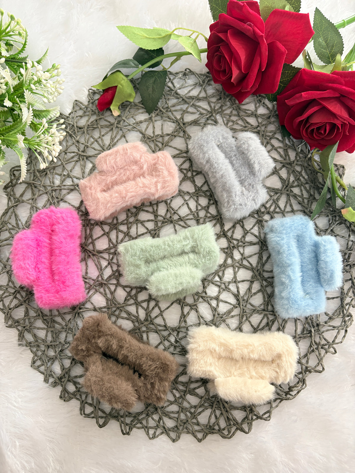 Fur Claw Clips | Trendy Stylish Hair Clips for Women