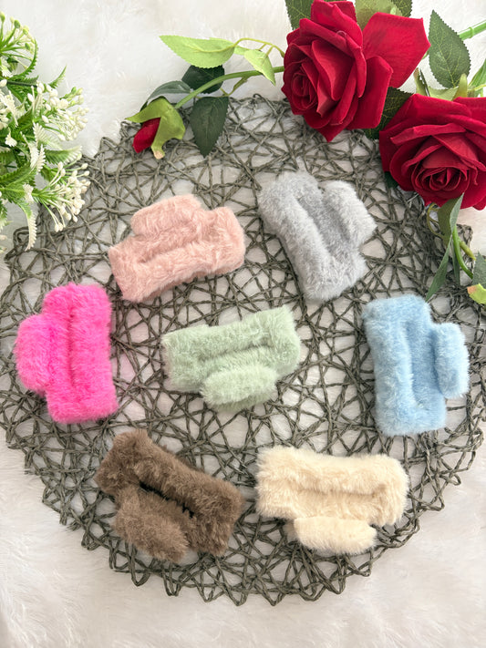 Fur Claw Clips | Trendy Stylish Hair Clips for Women
