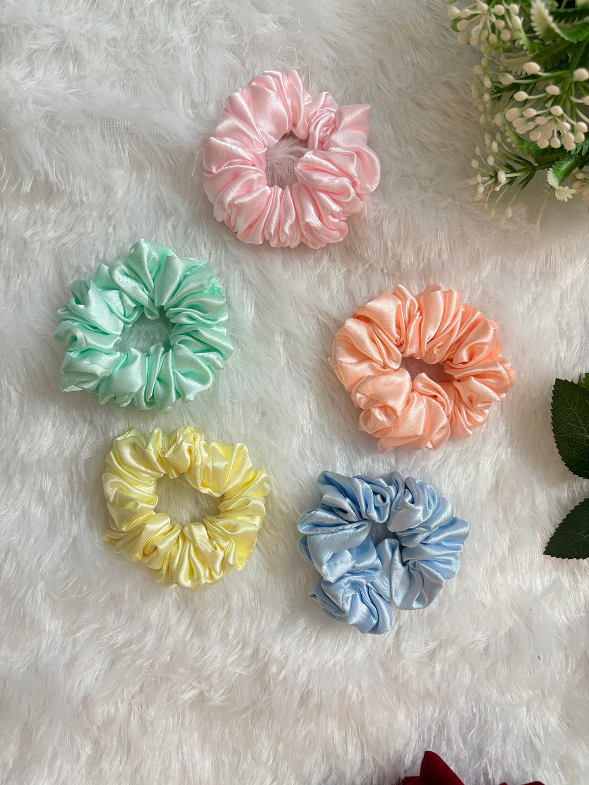 Printed Small Size Scrunchies | Soft Hair Scrunchie Set for Women (Copy)