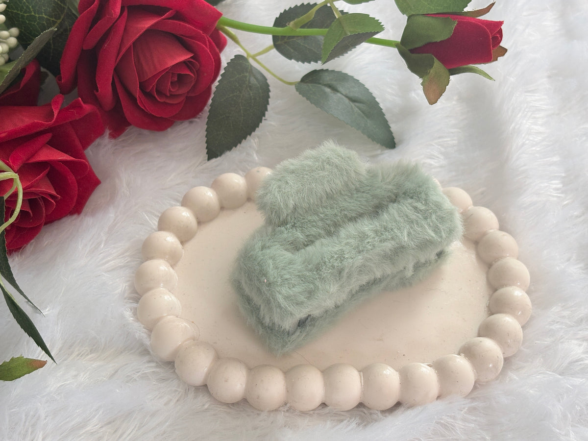 Fur Claw Clips | Trendy Stylish Hair Clips for Women