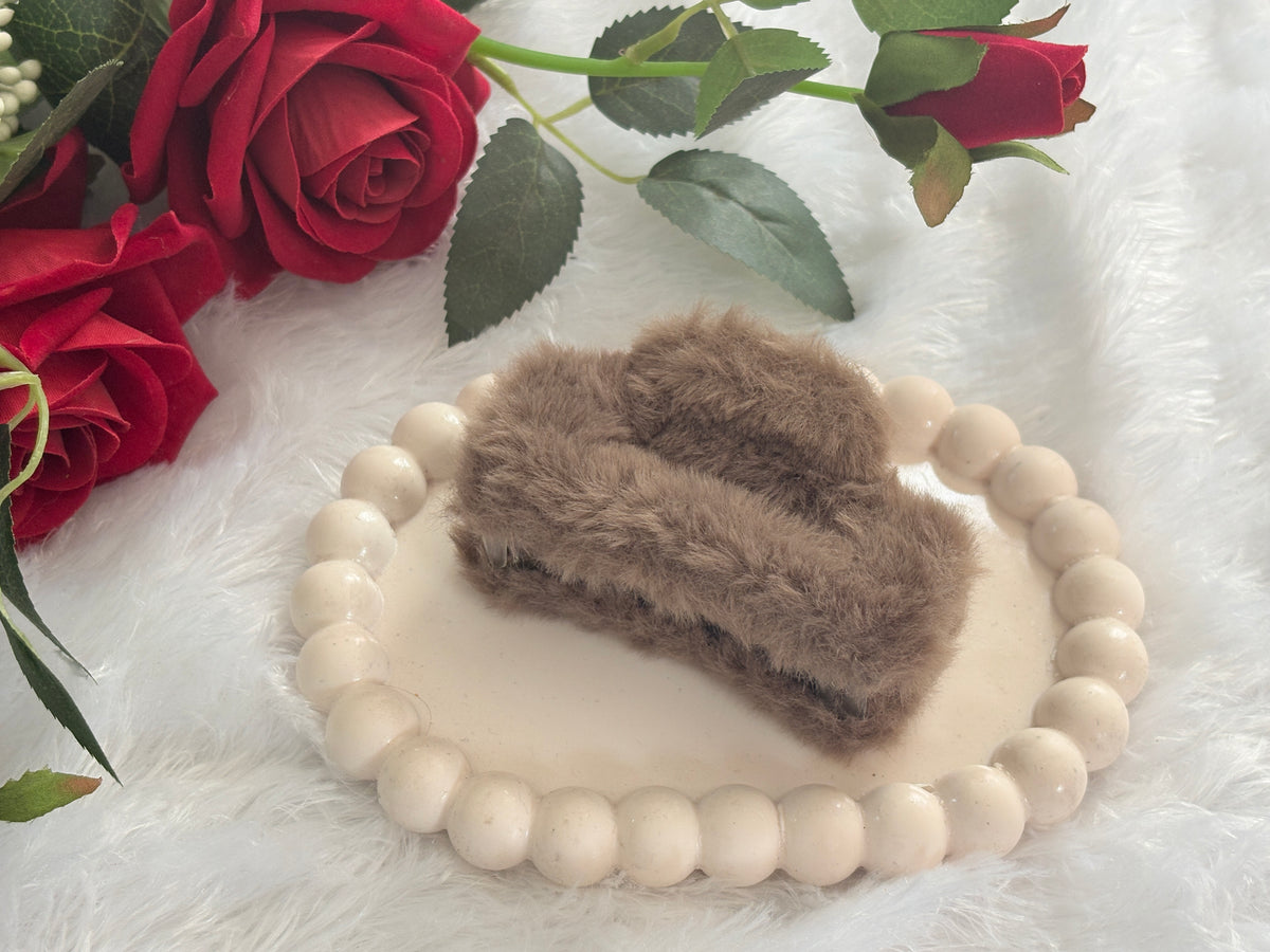 Fur Claw Clips | Trendy Stylish Hair Clips for Women