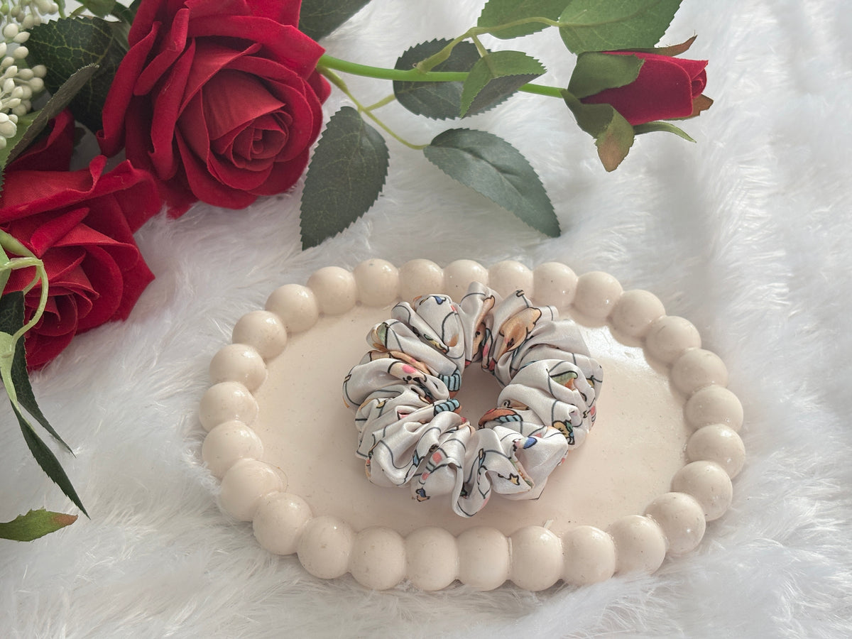 Printed Small Size Scrunchies | Soft Hair Scrunchie Set for Women
