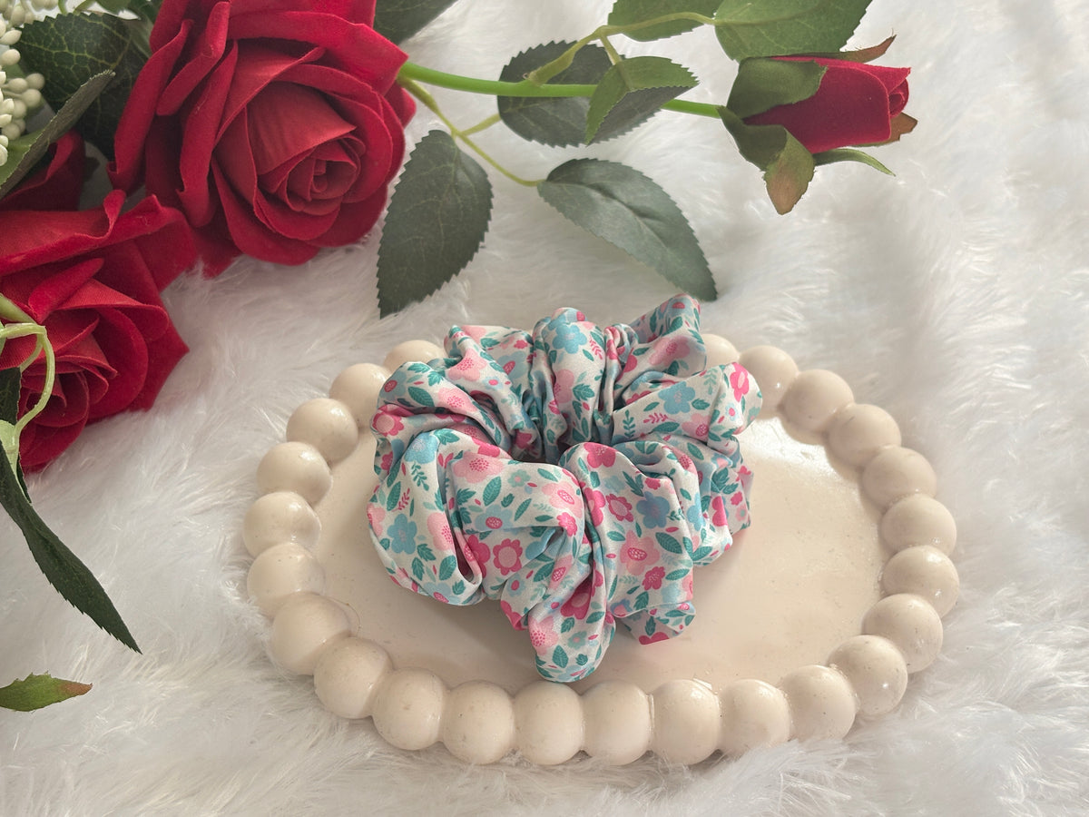 Printed Small Size Scrunchies SET 2 | Soft Hair Scrunchie Set for Women
