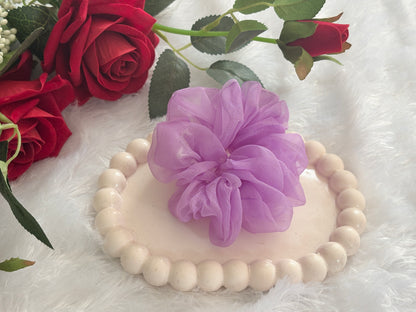 Organza Medium Size Scrunchies | Soft Hair Scrunchie Set for Women