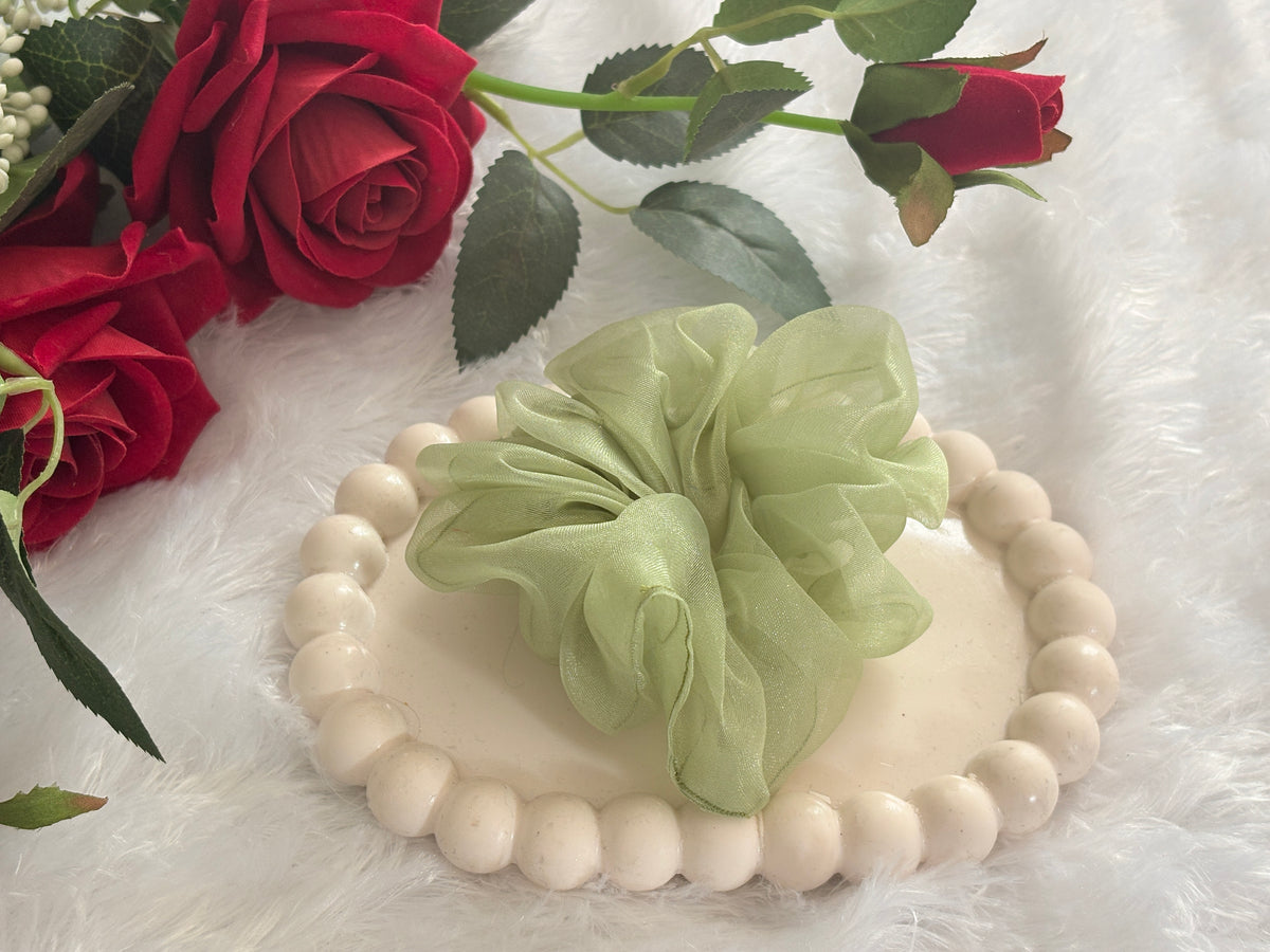 Organza Medium Size Scrunchies | Soft Hair Scrunchie Set for Women