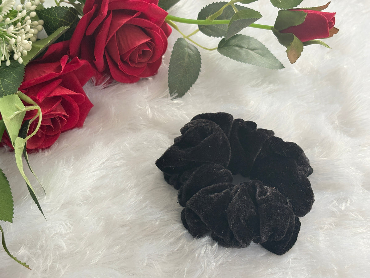 Velvet Large Size Scrunchies | Soft Hair Scrunchie Set for Women