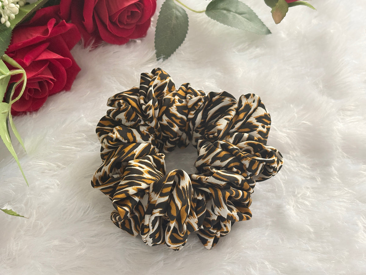 Printed Medium Size Scrunchies | Soft Hair Scrunchie Set for Women