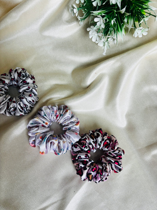 Set of 3 Small Size Scrunchies | Soft Hair Tie Pack for Everyday Styling