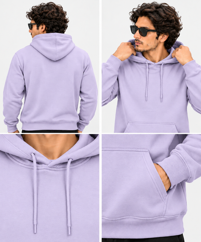 Lavendar Regular Fit Hoodie | 300 GSM 100% Cotton Brushed Fleece