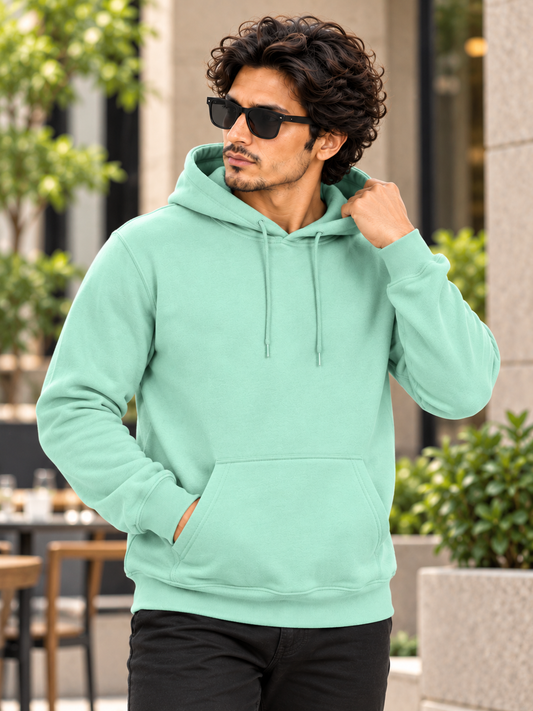 Mint Regular Fit Hoodie | 300 GSM 100% Cotton Brushed Fleece