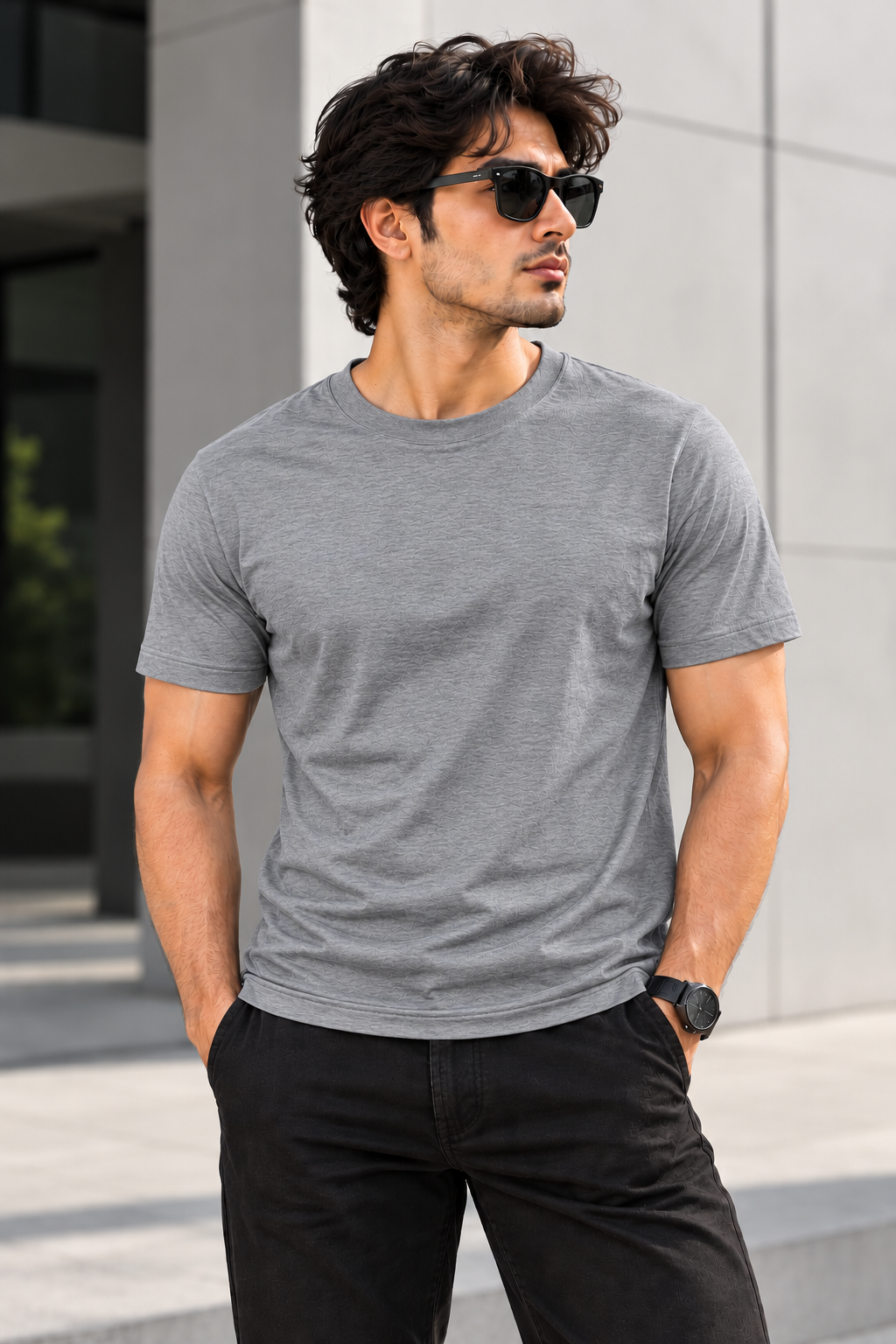 Solid Grey Plain T-Shirt | Minimalist Unisex Casual Wear (Copy)